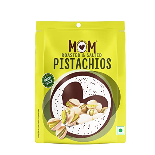 Image of MOM - Meal of the Moment, Roasted & Salted Pistachio Combo Dispenser, 10 Pouches each of 10g - Rich source of fiber | High in Protein | Smart Snack | Dry Fruit (Pack of 3)
