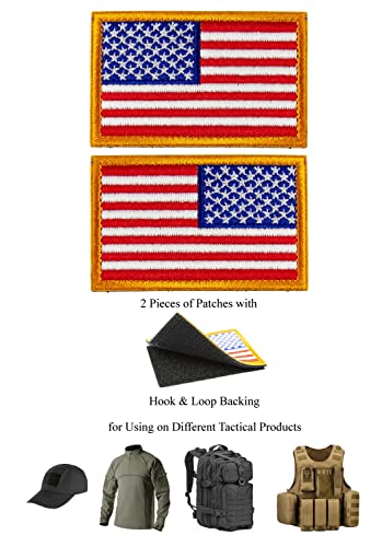 image for MAXXPRO Tactical Patches of USA US American Flag Regular and Reverse, 