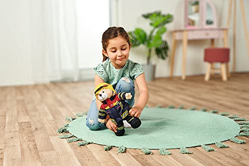 Simba 108101001 - Feuerwehr Plüschbär Rosenbauer, kuschelweich, 30cm, im Feuerwehranzug, für Kinder ab den ersten Lebensmonaten geeignet