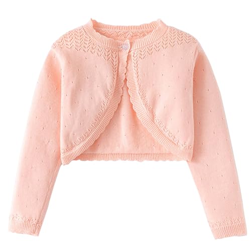 Hollow Cropped Cardigan Sweaters for Girls Cute Knit Sweaters Cute Trendy Shawl for Dress Long Sleeve Warm Jacket