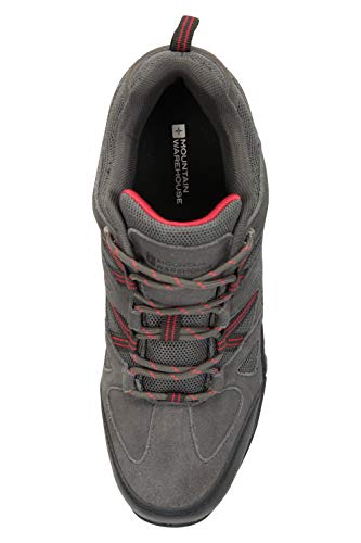 Mountain Warehouse tênis de caminhada masculino - cabedal de camurça, Dark Grey, 12