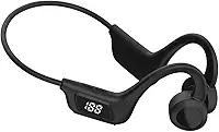Fone De Ouvido Sem Fio Bluetooth 5.0 Wireless com haste atrás da cabeça Resistente A Água Impermeável Espaço Para Cartão De Memória Para Treino Academia Esportes Cor Preto LINHA PREMIUM DUPIN (PRETO)