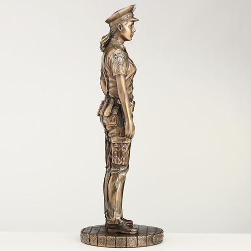 Estatua Policía Mujer Resina Bronce 11.25 pulg miniatura 7