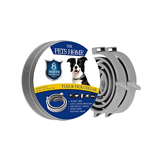 THE PETS HOME Collar Antiparasitario contra Pulgas y Garrapatas para Perros, Control...