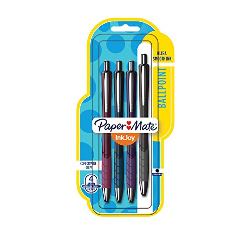 Paper Mate InkJoy 700RT Retractable Ballpoint Pens, Medium Point, Fashion Barrels, Black Ink, 4 Pack (1945909),Fashion Barrels/Black Ink
