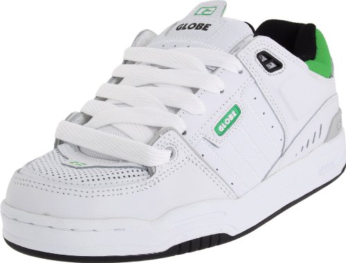 Image of Globe Mens Fusion Skate Shoes, White /Moto Green, 12 M US