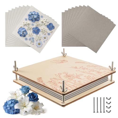 IONEKIUK Wooden Flower Press Kit for Adults & Kids 10-Layer Flower Press