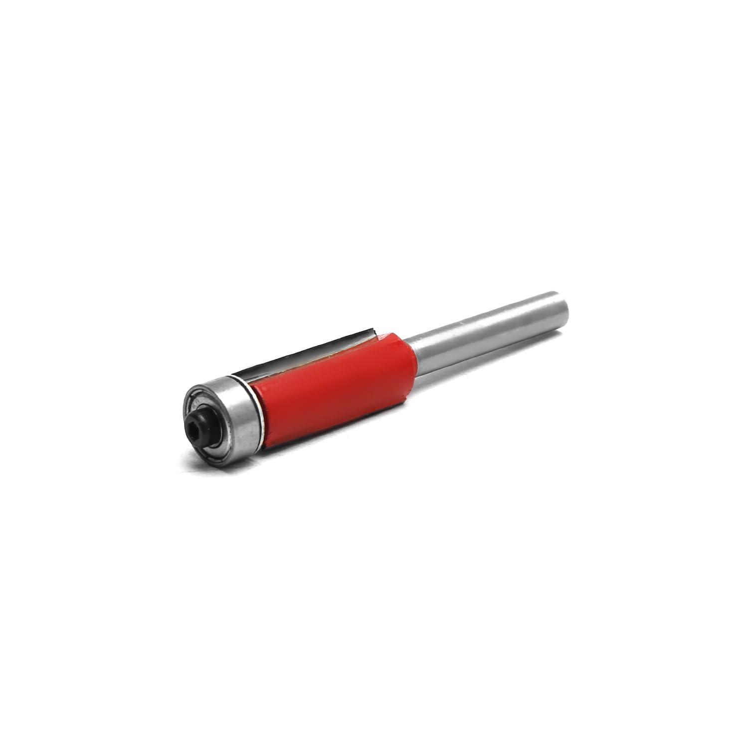 Bettomshin Flush Trim Router Bit, 1/4-inch Shank 1/2-inch Cutting Dia Router Bit, with Bearing 2 Flutes Carbide, for Woodworking Milling Cutter Tool, Red, 1Pcs