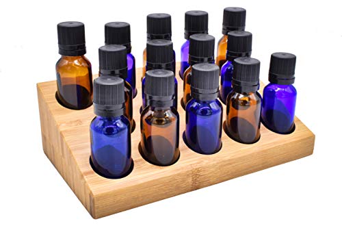 OIL LOVE Essential Oils Storage Nook - Bamboo Essential Oils Holder - Organize up to 14 Essential Oil Bottles