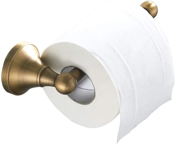 Flybath Toilet Paper Holder Without Cover Antique Brass Bathroom Tissue Roll Bar Wall Mounted, 20 cm / 7.87 inches, Brushed Bronze