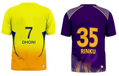Image of Sports India IPL Cricket Team T Shirt Jersey Combo for (Kid's, Boy's & Mens) L744