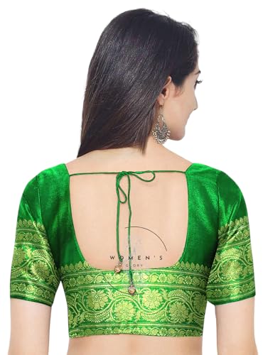 Image of Women's Glory Banarasi Satin Silk Saree with Embroidery Design