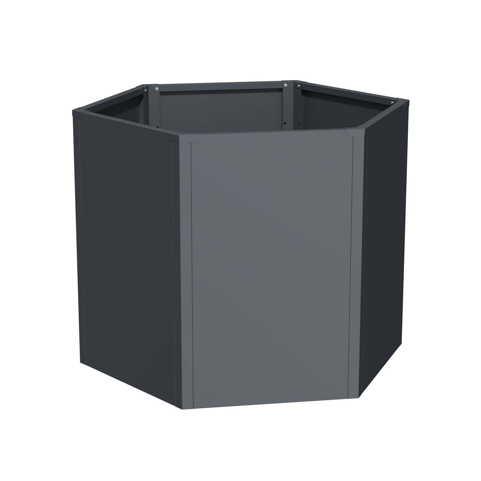 Schartec Podwyższona grządka metalowa, wygląd drewna, 150 x 75 x 77 cm, SHB1H odporna na promieniowanie