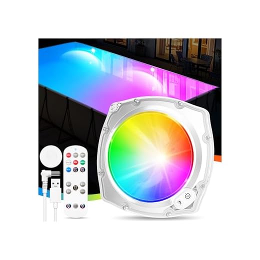 DeeprBetter Poolbeleuchtung Unterwasser mit Fernbedienung, Akku Pool Beleuchtung Magnetisch mit 9 Beleuchtung Modi, IP68 Wasserdichte Whirlpool Lichter Unterwasser Poollampen LED für Spa Badewannen