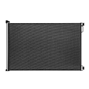 EasyBaby Extra Wide Retractable Baby Gate, 33″ Tall, Extends up to 71″ Wide, Black / Child Safety Baby Gates, Pet Retractable Gates for Stairs, Doorways, Hallways, Indoor and Outdoor