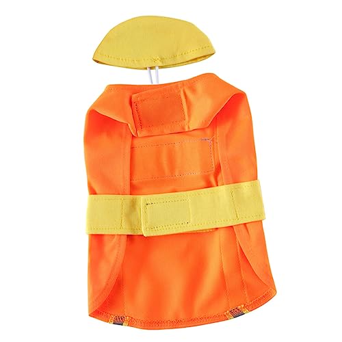 Disfraz para perro Levemolo estilo ingeniero XL naranja