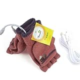 Women's & Men's USB Heated Gloves Mitten Winter Hands Warm Laptop Gloves, Knitting Hands Full & Half