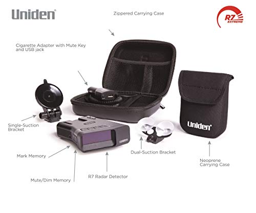 Image of Uniden R7 Extreme Long Range Laser /Radar Detector, Built-in GPS w /Real-Time Alerts, Dual-Antennas w /Directional Arrows, & RDA-HDWKT Smart Hardwire Kit with Mute /Mark Button, LED Alert & Power LED