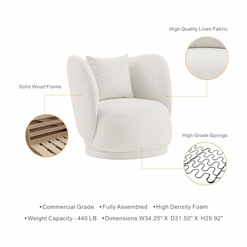 Sillón Plegable Lino Crema miniatura 5