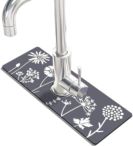 Kitchen Sink Splash Guard Faucet Mat -1 PC Super Absorbent Fast D...