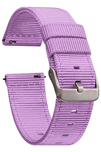 GadgetWraps Correas de reloj de nailon de liberación rápida, seis tamaños (14 mm, 16 mm, 18 mm, 19 mm, 20 mm, 22 mm), 22 opciones de color, correas de reloj de nailon de dos piezas, 22mm Width (Check
