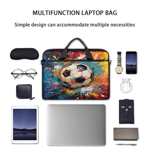 Bolso portátil Vintage con patrón balón de fútbol 15 pulgadas miniatura 7