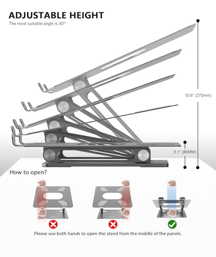 BoYata N19 Adjustable Aluminum Laptop Stand — view 3