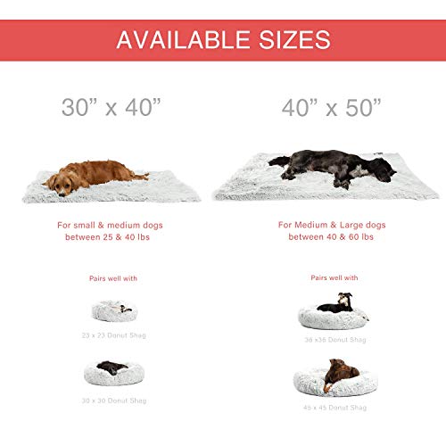 Best Friends by Sheri Calming Shag Fur Pet Throw Blanket, Frost, 40"x50" - Image 7
