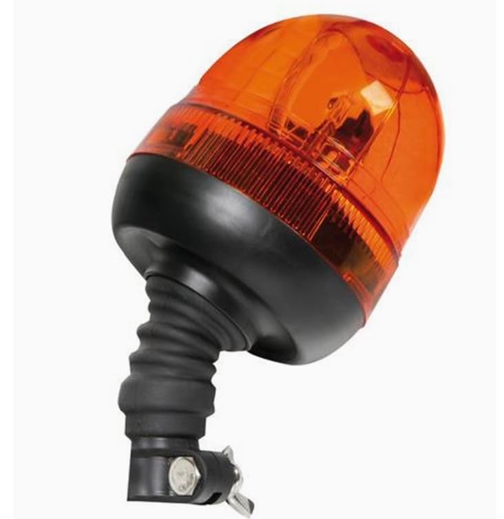 GIROFARO LAMPEGGIANTE 12V ARANCIONE EMERGENZA LAMPADA PERICOLO LAMPADINE INCLUSE