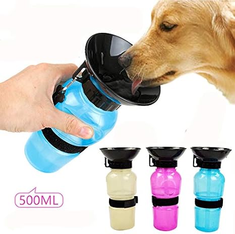 Amazon Co Jp Yjyd ペット犬の飲料水ボトルスポーツタイプ子犬猫ポータブルトラベルアウトドアフィードボウルウォータージャグカップディスペンサーを飲むスクイーズ Color Blue Size 21 5 6 5 10 7 Cm ホーム キッチン