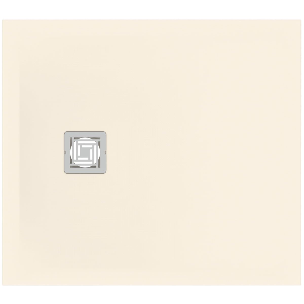 Ideal Standard - Ultra Flat S+, Plato de ducha rectangular ultrafino de resina efecto piedra, 90 x 80 cm, Ideal Solid, desagüe lado corto, arena