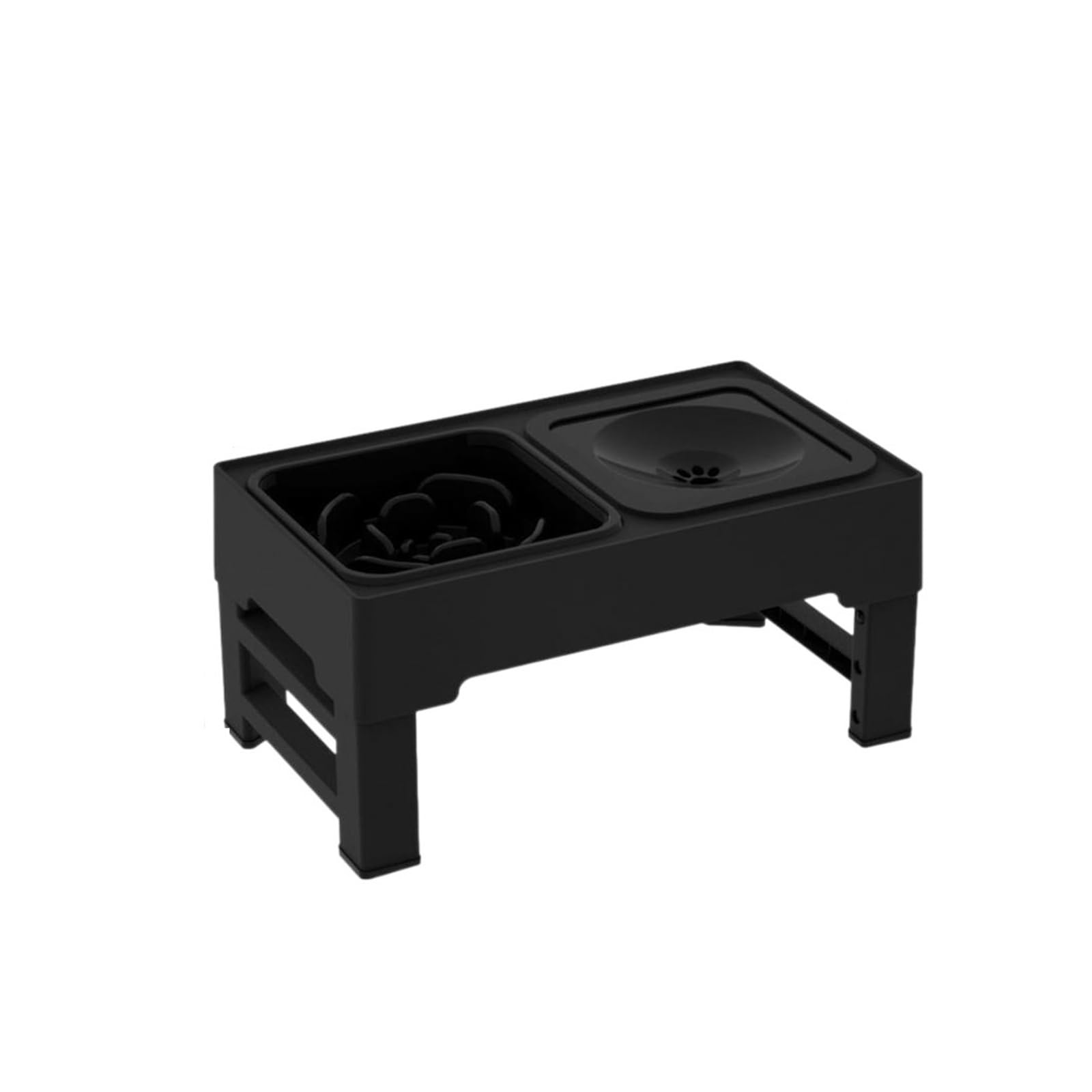 Ciotole per Gatti Rialzate Ciotole doppie in acciaio inox con supporto for cibo for cani Mangiatoia rialzata rialzata for gatti e animali domestici Ciotole for cibo for acqua per Cani Piccoli ( Color