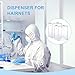 Kathfly 4 Pcs Acrylic Hairnet Dispenser, Wall Mount Acrylic Storage for Glove Shoe Beard Covers Face Mask Earplugs Safety Glasses and Goggles, Clear Dispenser for Home Kitchen Laundry Room Pantry