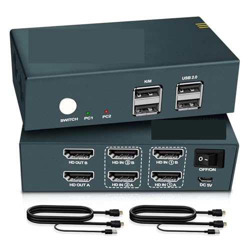 Conmutador KVM 4K para transiciones fluidas en monitores duales de alta resoluci&oacute;n