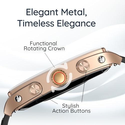 Image of Pebble Mega 2.06 inch Amoled Display | Bluetooth Calling Smart Watch for Men | Premium Metal Build | Always on Display | SpO2 | Heart Rate Monitoring | Multiple Watch Faces | Functional Rotating Crown