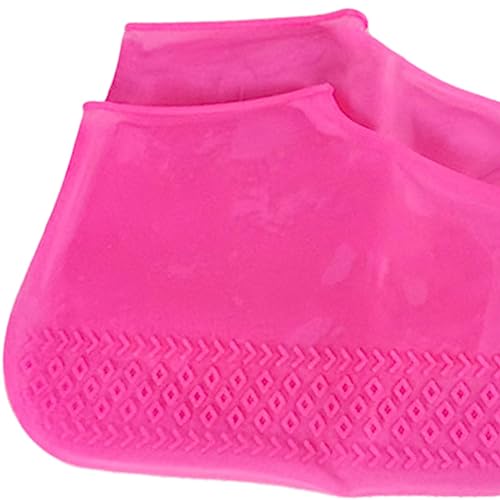 Cubiertas de silicona para zapatos en clima húmedo, sobrefundas reutilizables para adultos y niños, color rojo talla S miniatura 4