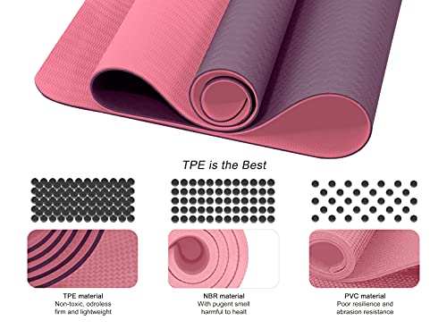 Fitem Tapis de Yoga/Gym Eco Natura TPE 183 x 61 x 0,6 cm ou 1 cm - Eco-Conscience & Hygiénique – Image 5