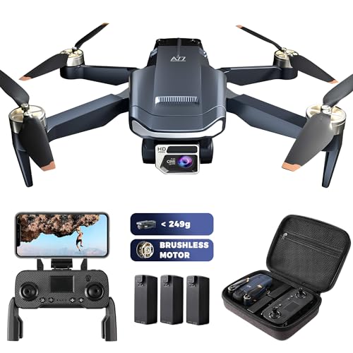 Super Enduring Brushless Motor Drone with 84 Mins Super Long Flight Time, Drone with 2K HD Camera for Beginners, CHUBORY A77 WiFi FPV Quadcopter, Follow Me, Auto Hover, Carrying Case, 3 Batteries