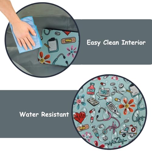 Image of NGIL Medium Top Zipper Closure Canvas Tote Bag with Attached Matching Coin Purse For Moms and Nurses