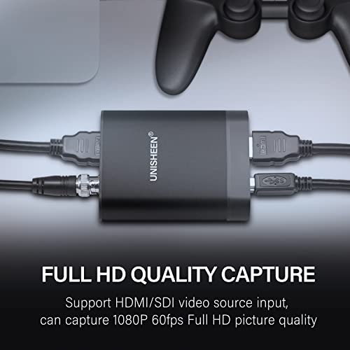 Unisheen Usb 3.0 Hdmi Sdi Video Capture Card, Broadcast Game Live Stream, Hdmi To Usb 3.0 Dongle Hd 1080P Live Streaming Video Game Grabber Converter Free Driver(Uc3200Hs) #TOP4