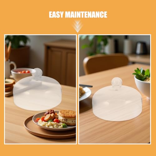 Tapadera de microondas de vidrio templado transparente para alimentos 4