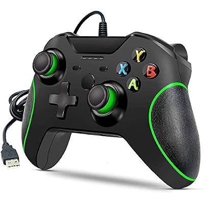 Hovlia Wired Controller for PC, Wired USB Gamepad Controller Compatible with PC Windows 7/8/10 with 3.5mm Headset Audio Jack
