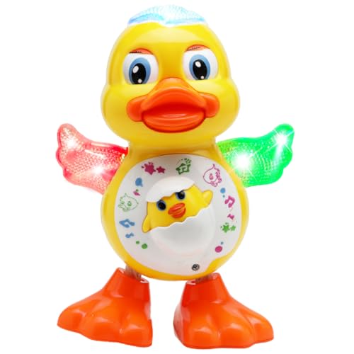 Image of Gooyo GY-3013 Dancing Duck Toy with Vibrant Flashing Lights, Musical Sound Effect & Real Dancing Action | Dancing Toy for Kids | Yellow | 3xAA Battery (Not Included)