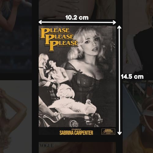 Image of Sabrina Carpenter (Set of 40) | Sabrina Carpenter Mini Posters (15 x10 cm) | Mini Posters of Sabrina Carpenter's songs for Wall, Bedroom, Living room | Singer Sabrina Carpenter | Glue Dots Included