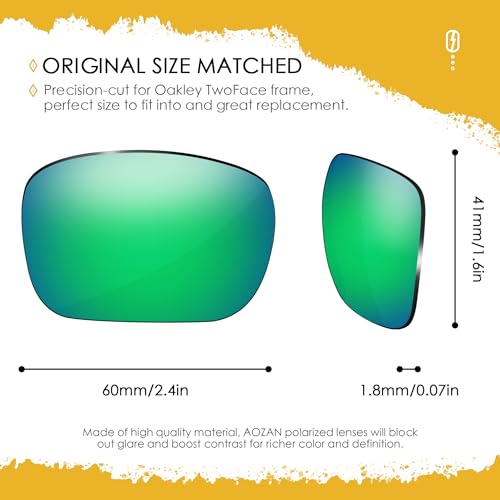 Image of ANSI Z87.1 Replacement Lenses For Oakley TwoFace OO9189 Sunglasses