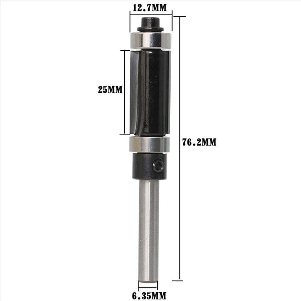 MERISHOPP™ 1 Piece Solid Carbide Flush Trim Top & Bottom Bearing Router Bit 25Mm Black|Home & Garden|Tools|Power Tools|Router Bits