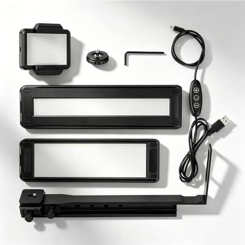 THYXGS Mobiler Filmscanner, 35-mm- Und 120-negativfilm-digitalisierer-adapter-kit Mit 10-stufiger Led-hintergrundbeleuchtung Und Verstellbarer Schiebeschiene, Negativ-Digital-konverter