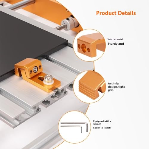 Bride de serrage en T robuste en alu pour plaque de pression CNC
