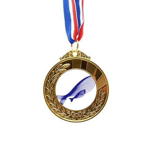 Cinta para ganador del premio de oro Ocean Blue Whale como obsequio de reconocimiento