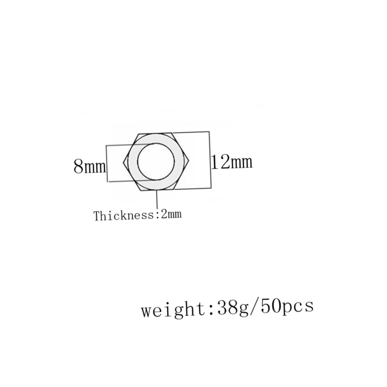 Yardwe 50 Pcs Zinc Alloy Fine Tooth Nut for Guitar and Bass Socket Jack Compatible Replacement Nuts Gold Finish for Instruments